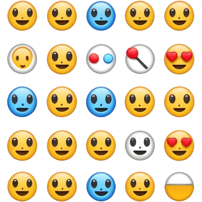 Generate a set of commonly used icons for the website. emoji