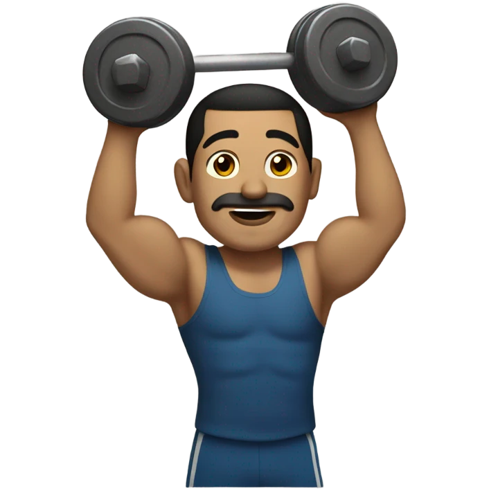 Mexican man, lifting weights ￼ emoji