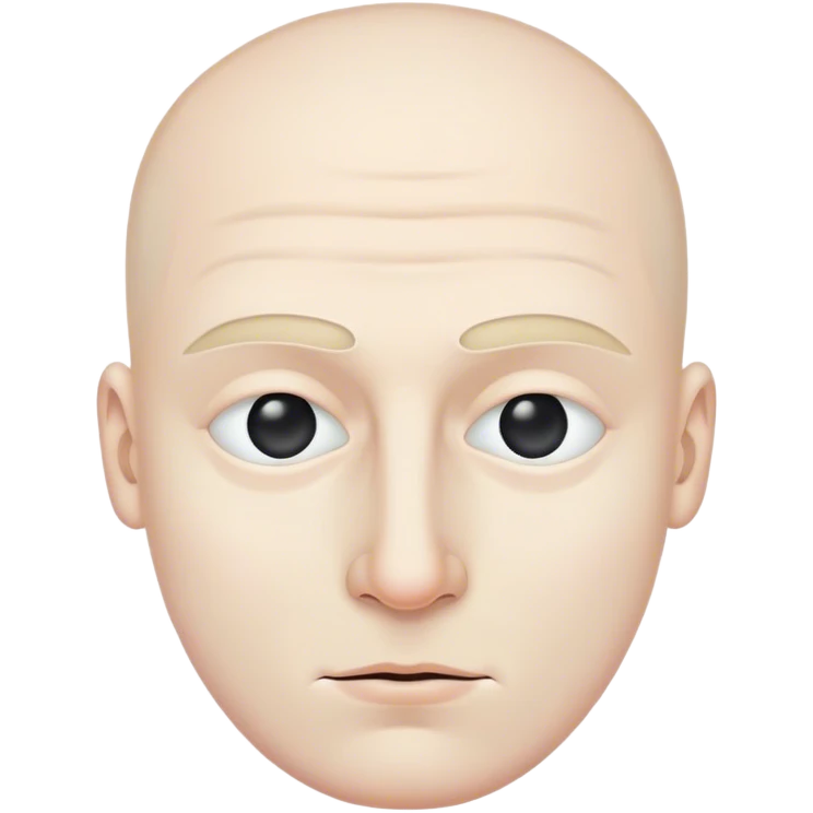A man without eyes, nose, or eyebrows emoji