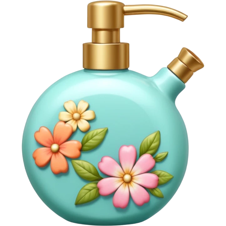 Colorful shiny glossy soft smooth Pastel soap perfume cocktail bomb bar spray bottle lotion cream jar ceramic pottery pot flowery floral item aesthetic decoration room thing  emoji