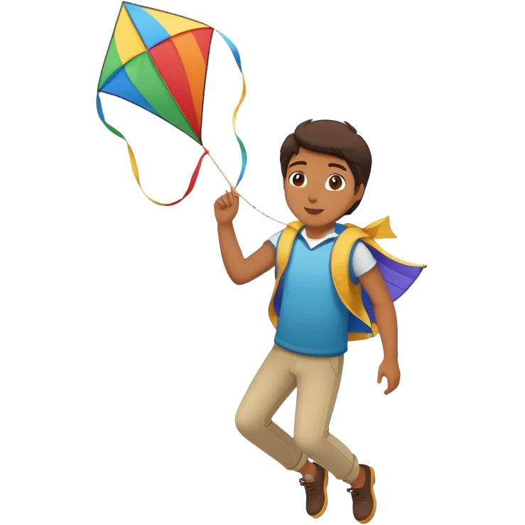 person flying a kite outdoors emoji