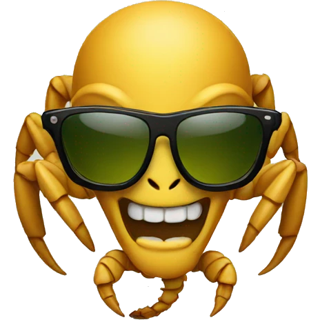 Scorpion with sunglasses emoji