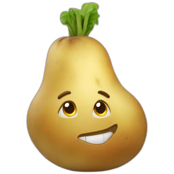 Une patate avec une arme emoji