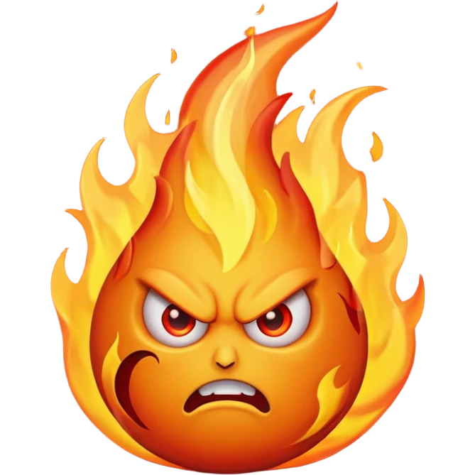Angry flame death  emoji