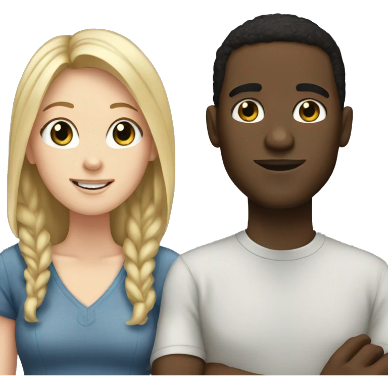 black guy and white girl  emoji