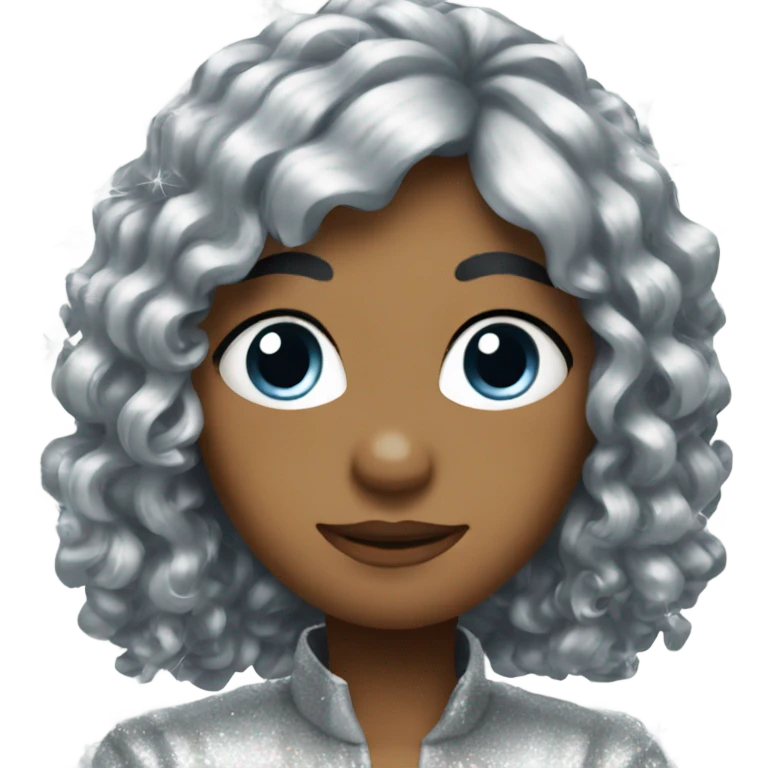 Silver sparkles emoji