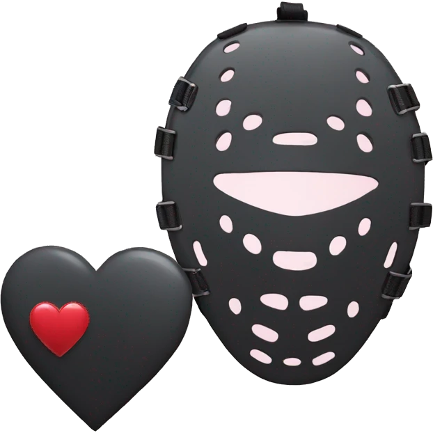 Hockey mask and heart emoji