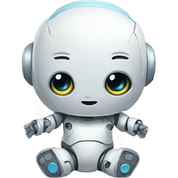 Baby robot in diapers emoji