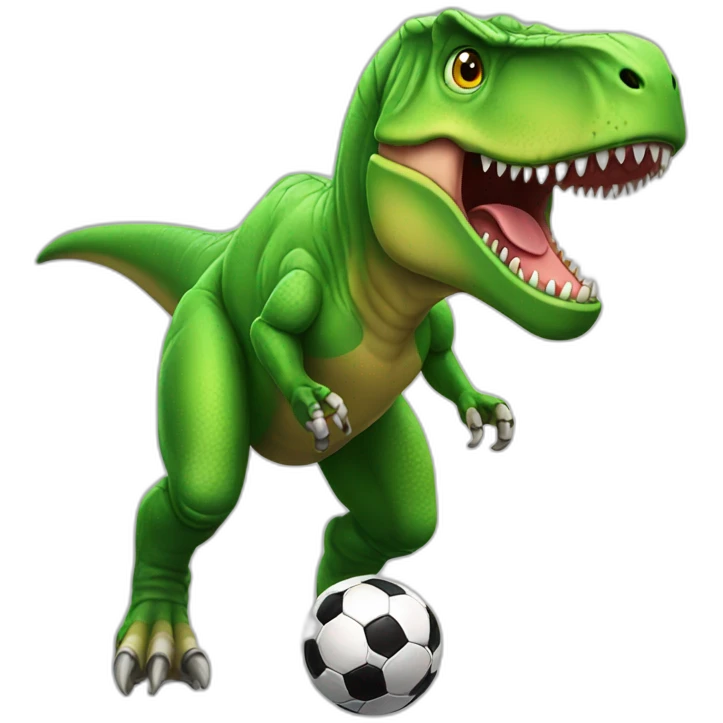 T-rex soccer emoji