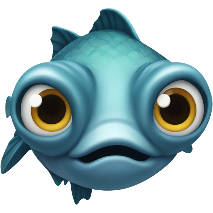 big eyed fish frontal view emoji