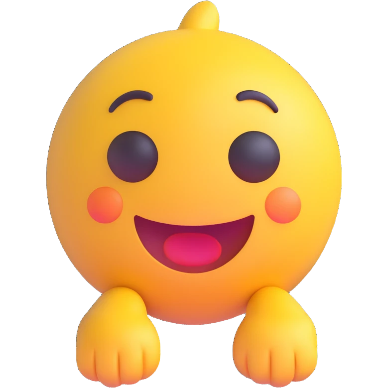 toy, 3D emoji style, soft shading, lively and expressive, suitable for app icon emoji