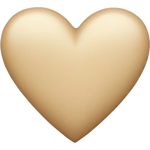 Beige heart  emoji