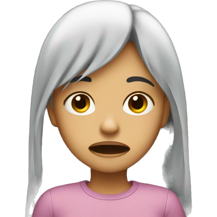 girl crying alone emoji