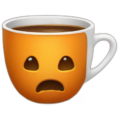 Coffee with pumpkin emoji