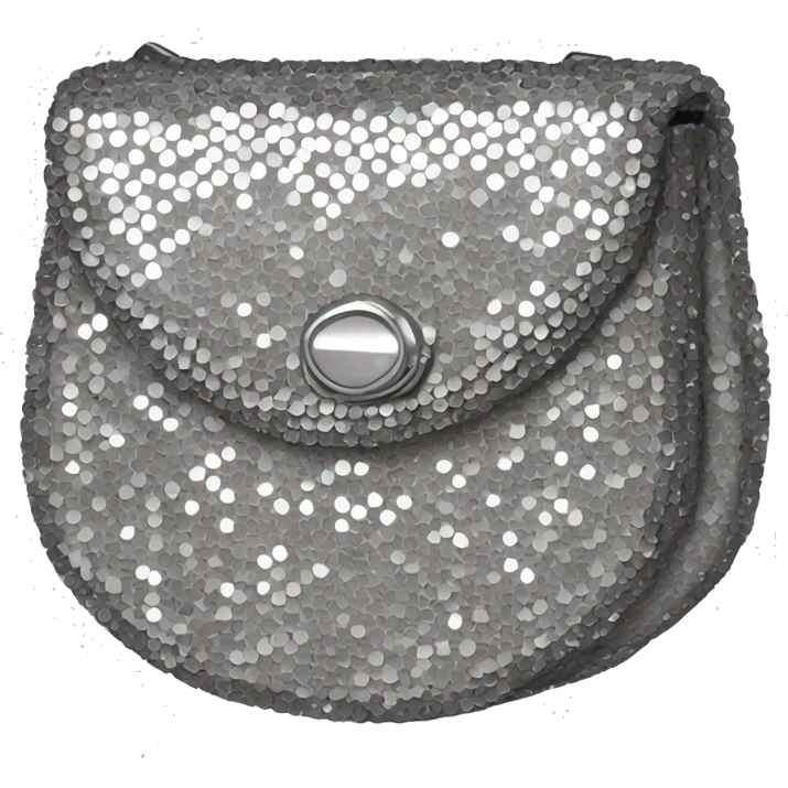 Silver sequin purse emoji