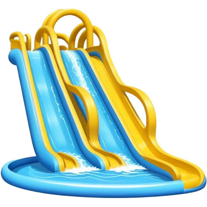 yellow waterslide and pool emoji