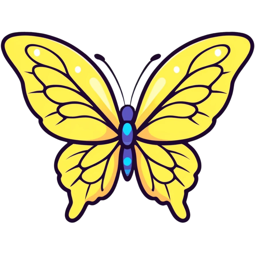 aesthetic butterfly with sparkles emoji