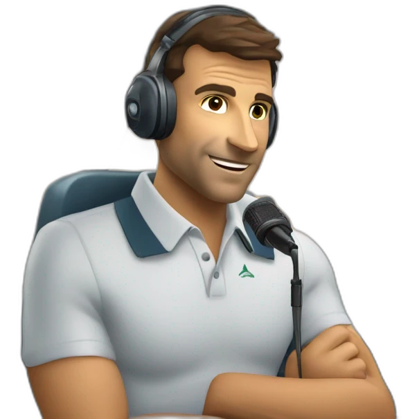 Brazilian coach called Pablo Marçal with a microphone in his hand, inside a helicopter giving orders to the pilot emoji