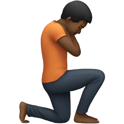hands on knees pose emoji