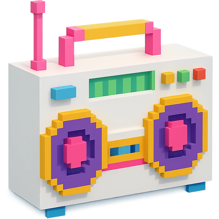 white boombox emoji