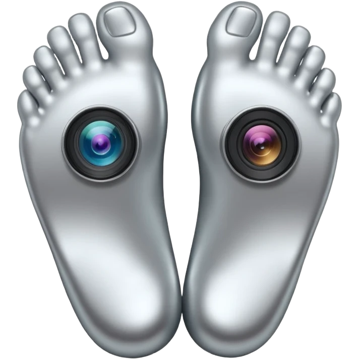 tiny feet with a camera icon next to them emoji