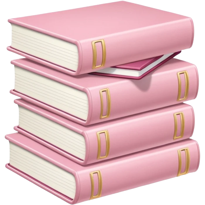 Light Pink and white books emoji