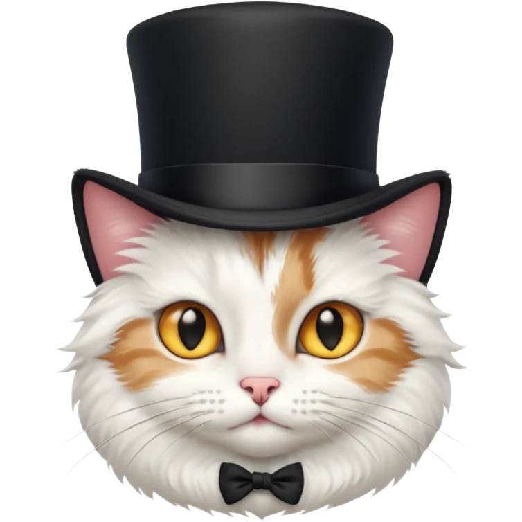 cat wearing a tophat emoji
