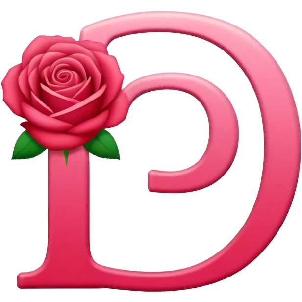 I need an emoji having rose colour background having letter "P" written in bold at the center in white color emoji
