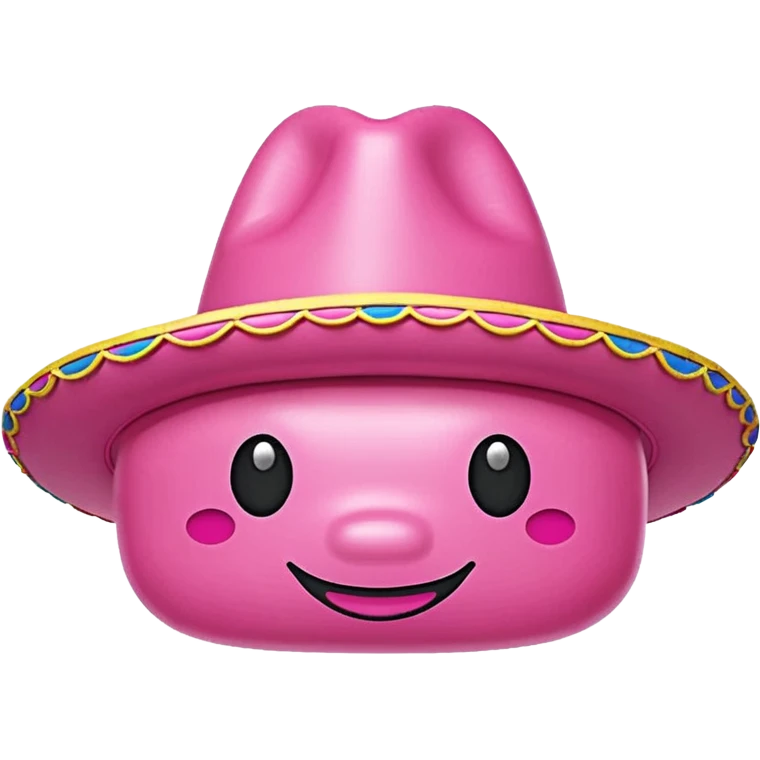 jeff koons pink spam sombrero inflatable sculpture  emoji