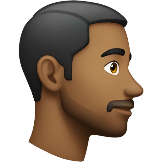 25 year old Man with stubble side profile looking sideways emoji