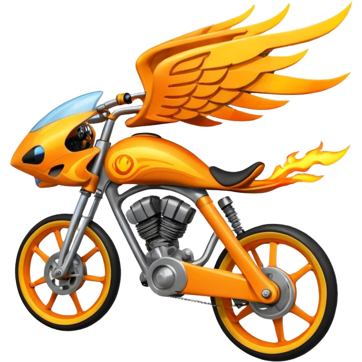 flying bike with flames emoji