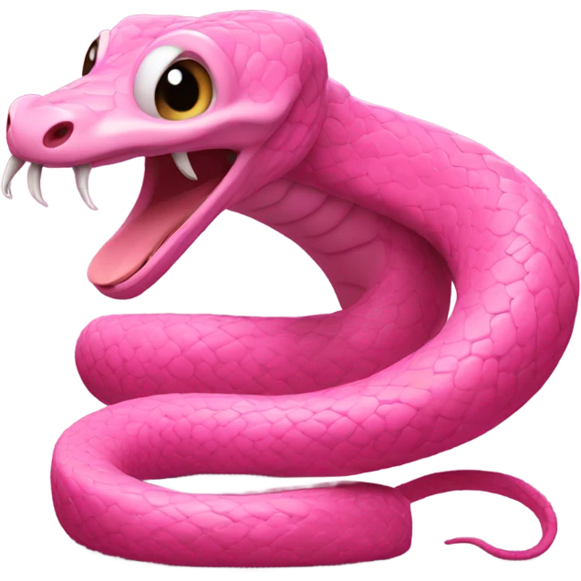 Pink snake eat Rat  emoji