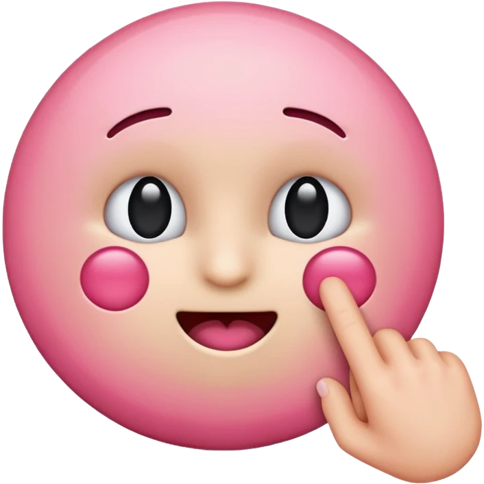 Blushing emoji with pointing fingers  emoji