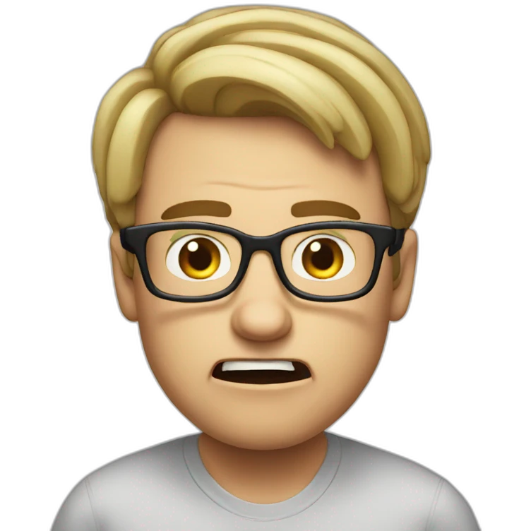 angry nerd guy emoji
