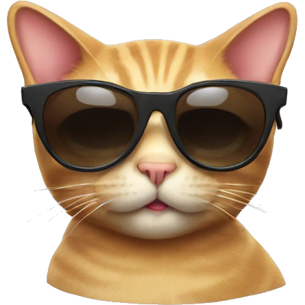 Cat with sunglasses emoji