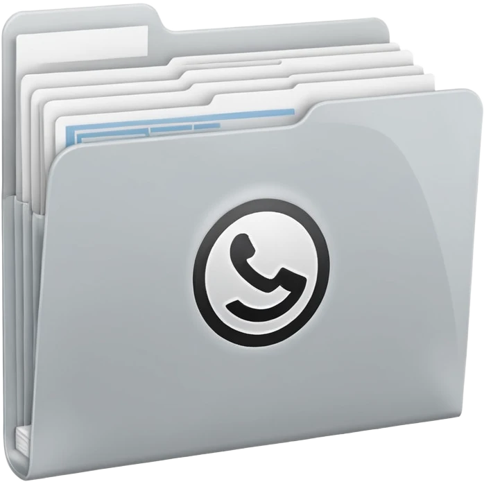 A minimal emoji-style icon of this frosted light-gray plastic folder with elastic closure, closed, with a small clean tax/forms symbol on the front (stacked papers or checklist icon), subtle shading, and a neutral, administrative, organized vibe. emoji