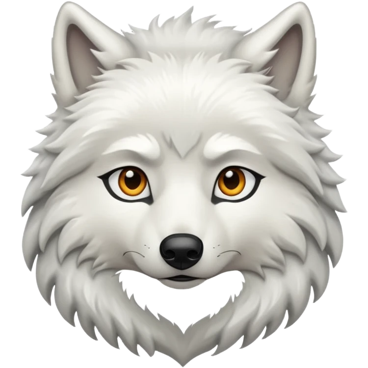 Beyaz kurt emoji