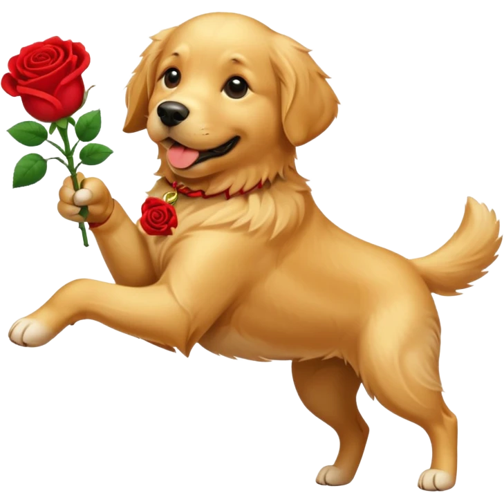 Dog throwing roses bravo style  emoji