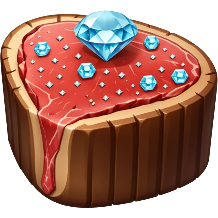 алмазный стейк, no background emoji