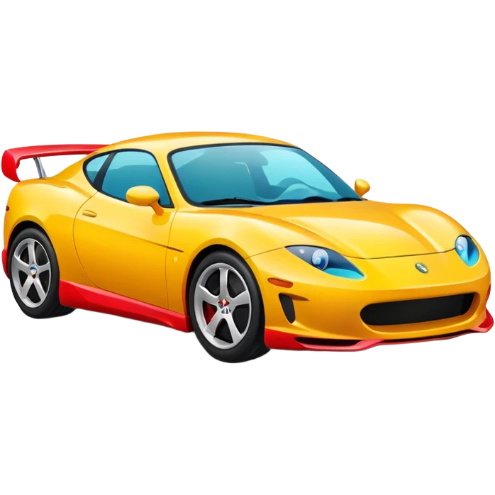 cool car, vibrant and colorful emoji