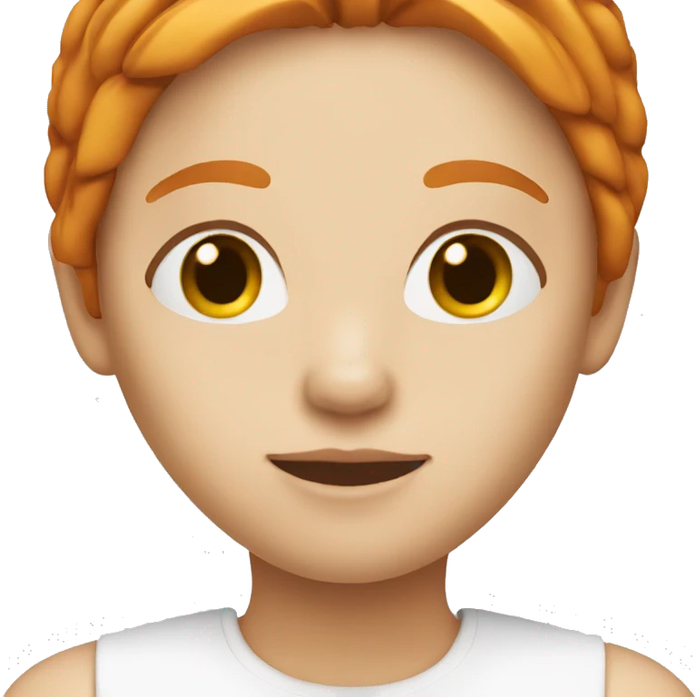 ginger girl with white skin and straight hair emoji