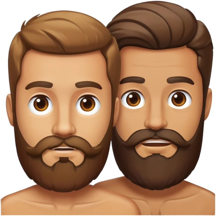 Two gays with beard emoji