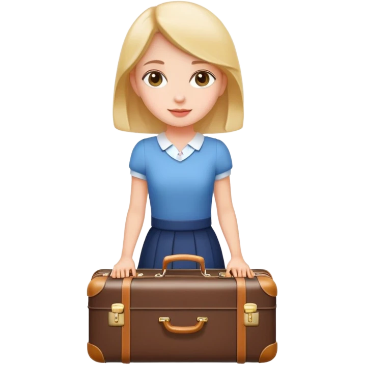 The girl with the suitcases emoji