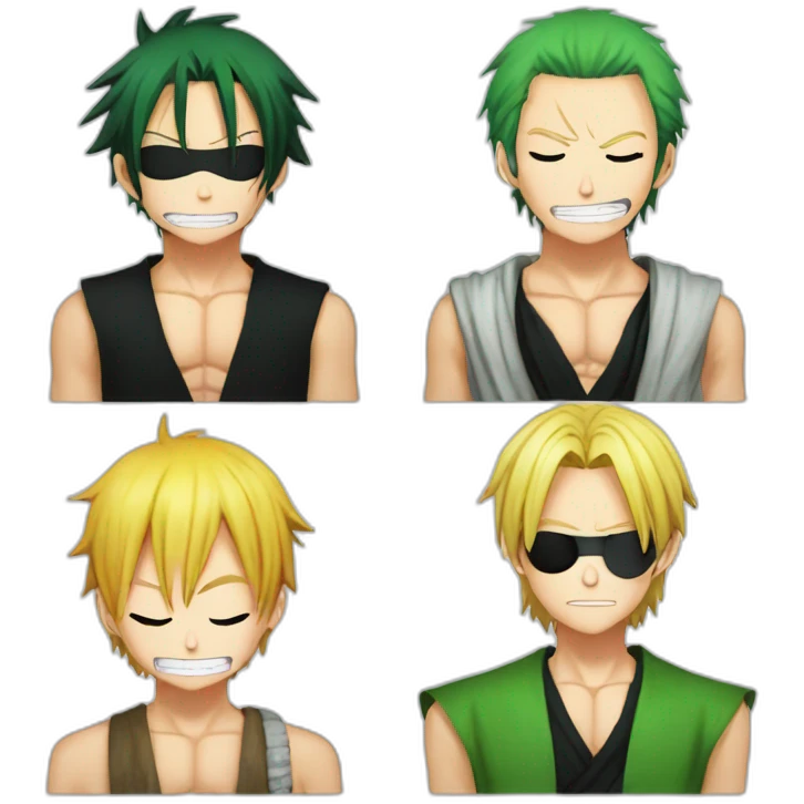Zoro luffy sanji  emoji