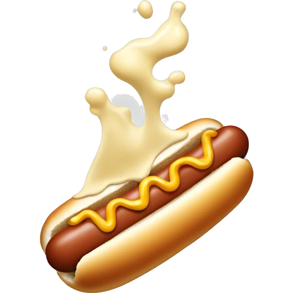 hot dog dripping milk emoji