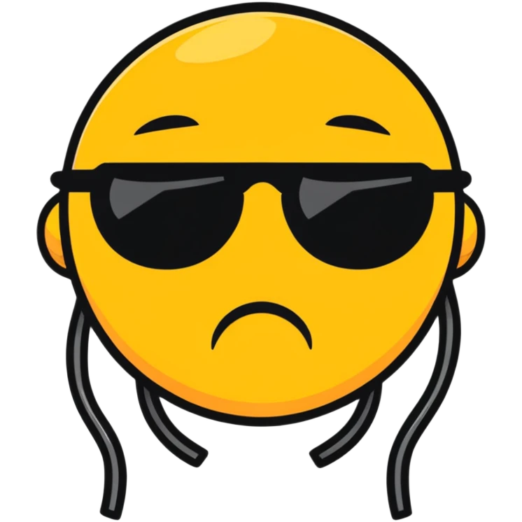 crying emoji with sunglasses on emoji