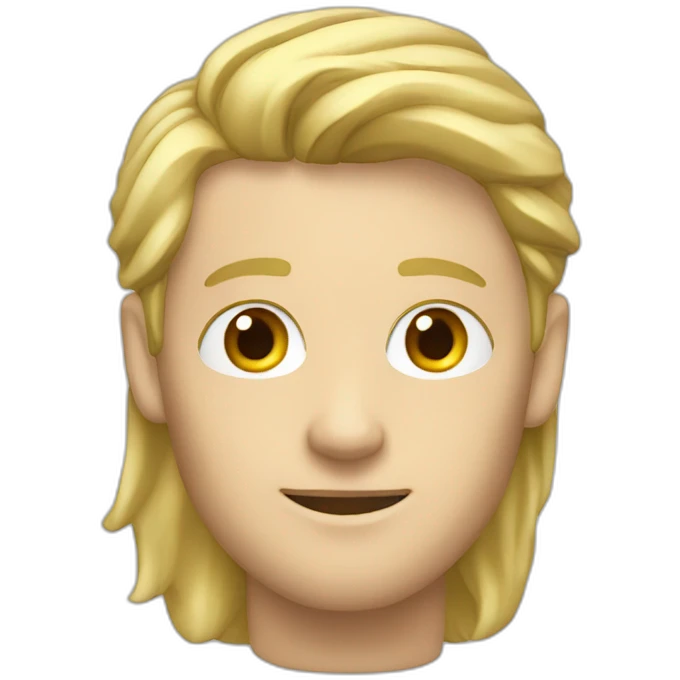 man data nerd alpinist with blond hair emoji