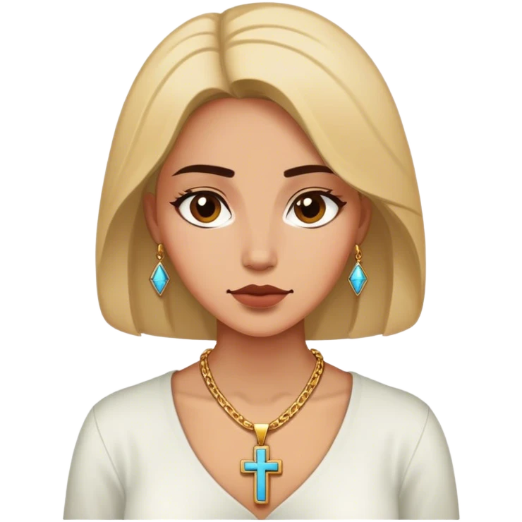 woman  neck cross emoji