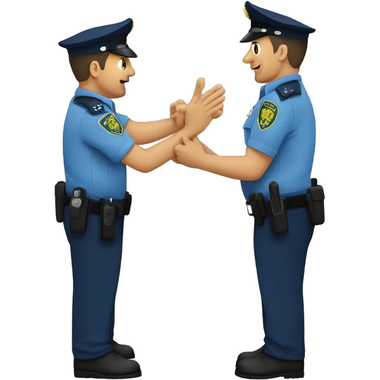 Policía Local Canarias haciendo gesto de ok con la mano emoji