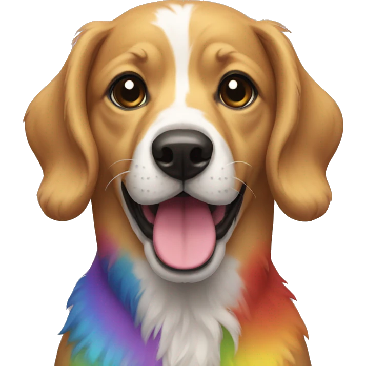 Rainbow dog emoji